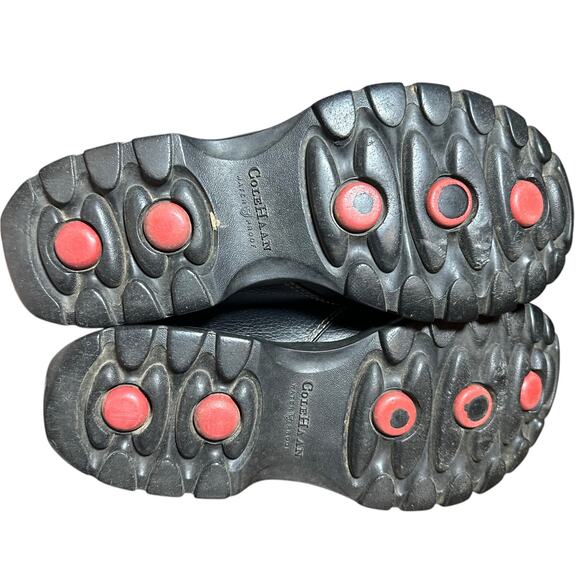 Cole Haan Black Leather Lace Up Booties - Size 8 - Picture 8 of 10